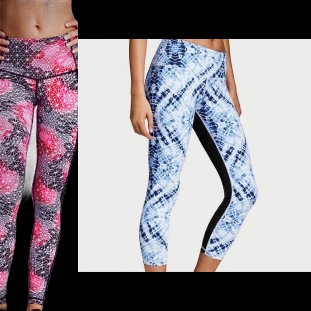2) Victoria Secret Sport Knock Out Crop Leggings